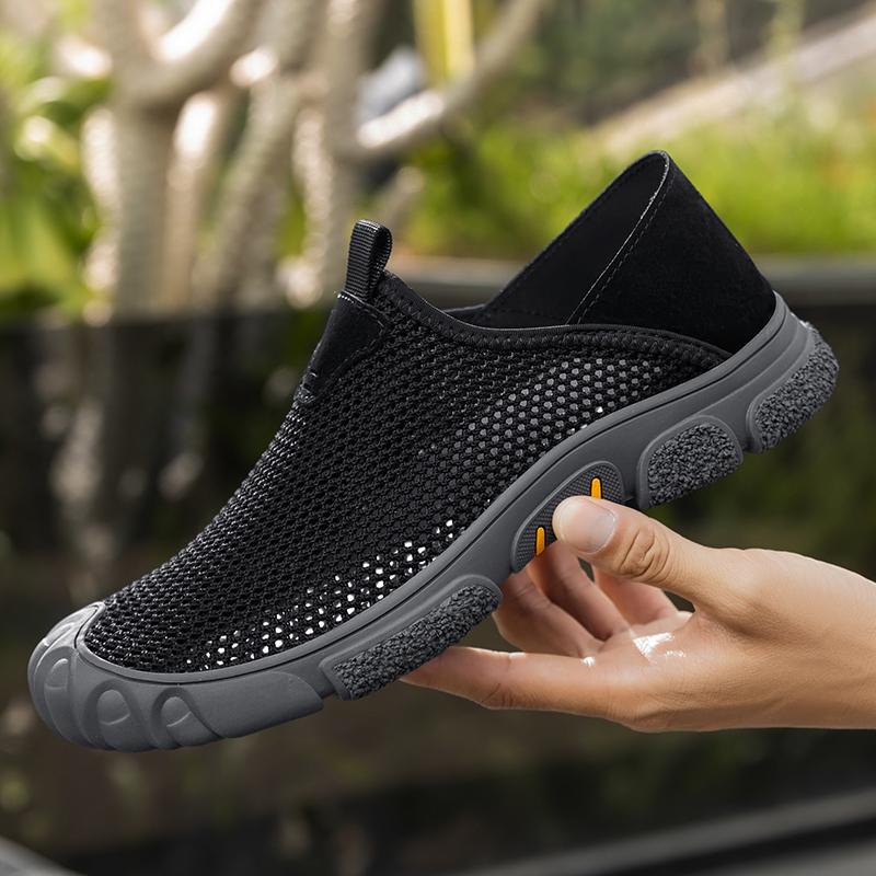 Мужские дышащие повседневные кроссовки с отверстиями, уличные повседневные сандалии, обувь для хайкинга, лето