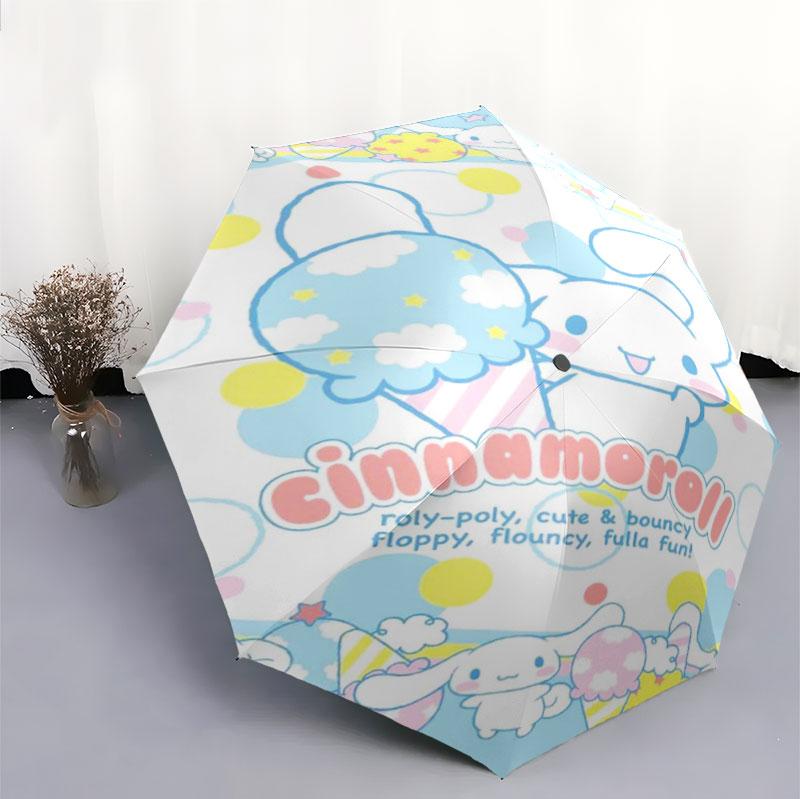 Портативный дорожный зонт с милыми дизайнами персонажей Sanrio, складной зонт с защитой от УФ-лучей.
