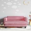 VidaXL Sofa with Footrest for Children Pink 100x50x30 Cm Velvet 3196410