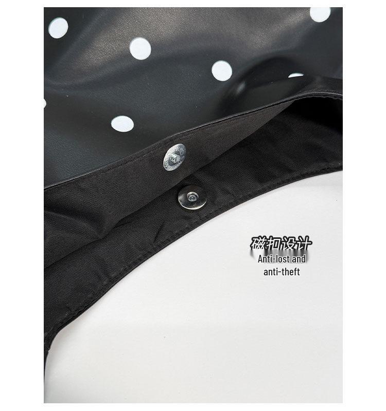 Корейская ретро-сумка-тоут на плечо в горошек: Большой, Модный, Универсальный, Простой дизайн