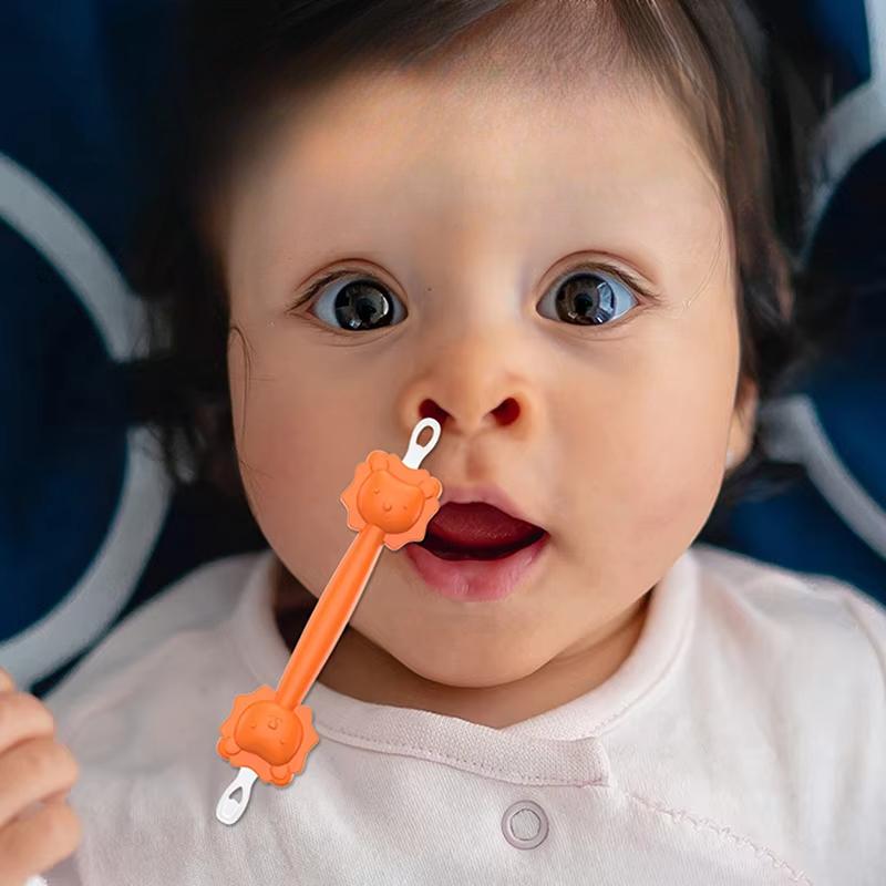 Детский очиститель Мягкая ложка для воска Двусторонняя кюретка-сборник Очиститель для носа Силиконовые детские ватные палочки для ушей Чистый пинцет