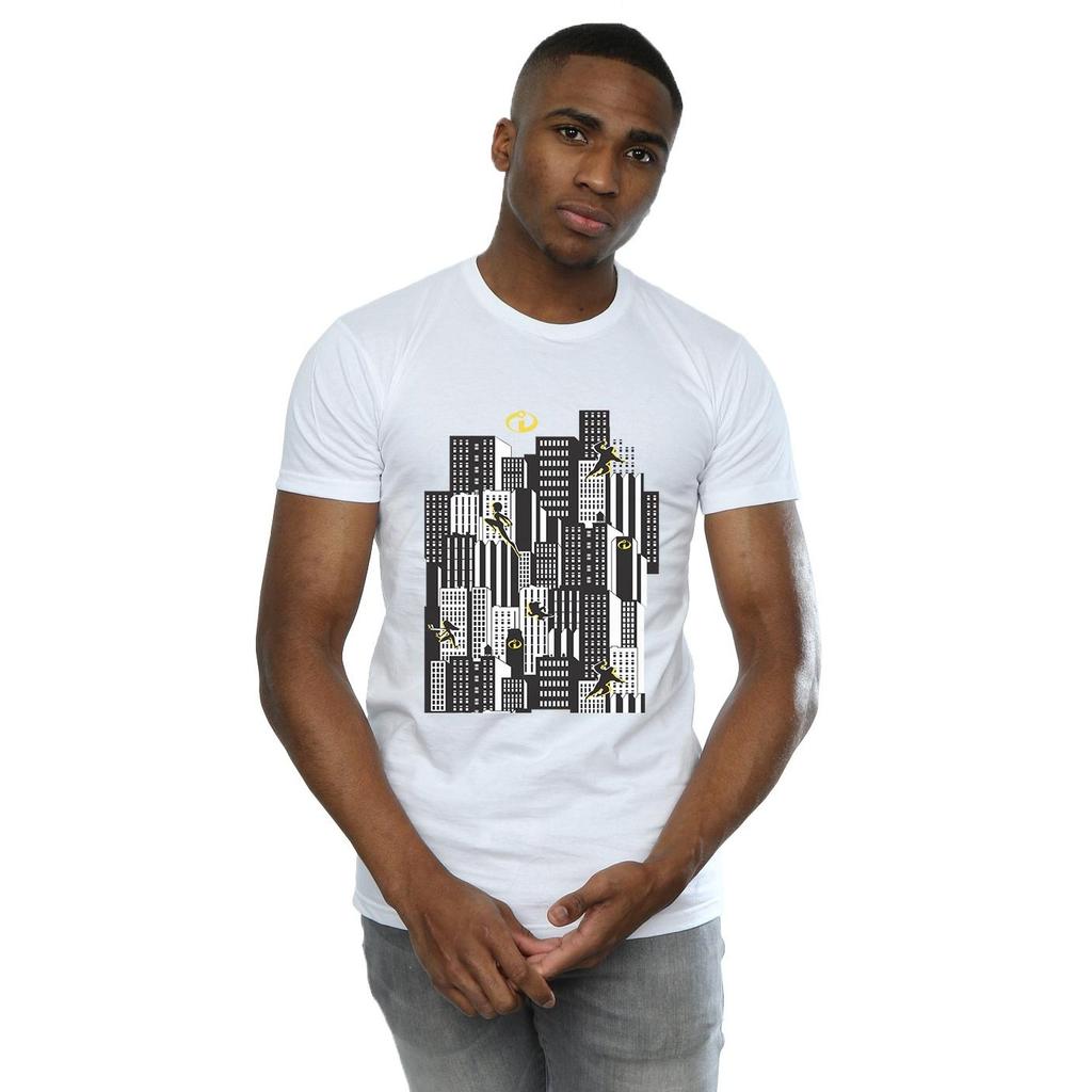 The Incredibles Mens Skyline Cotton T-Shirt