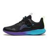 Li Ning Kids Versatile Non-Slip Shock Absorbing Low-Top Running Shoes Kids Running Shoes Black Purple YKFU070-3
