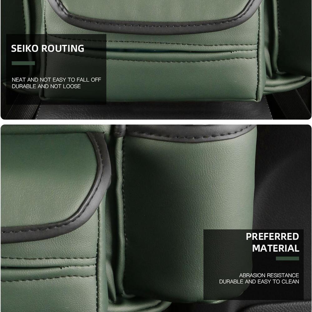 Сумка для хранения автомобиля, органайзер для хранения на центральной консоли, кожаный барьер на переднем сиденье, большой держатель для сумки