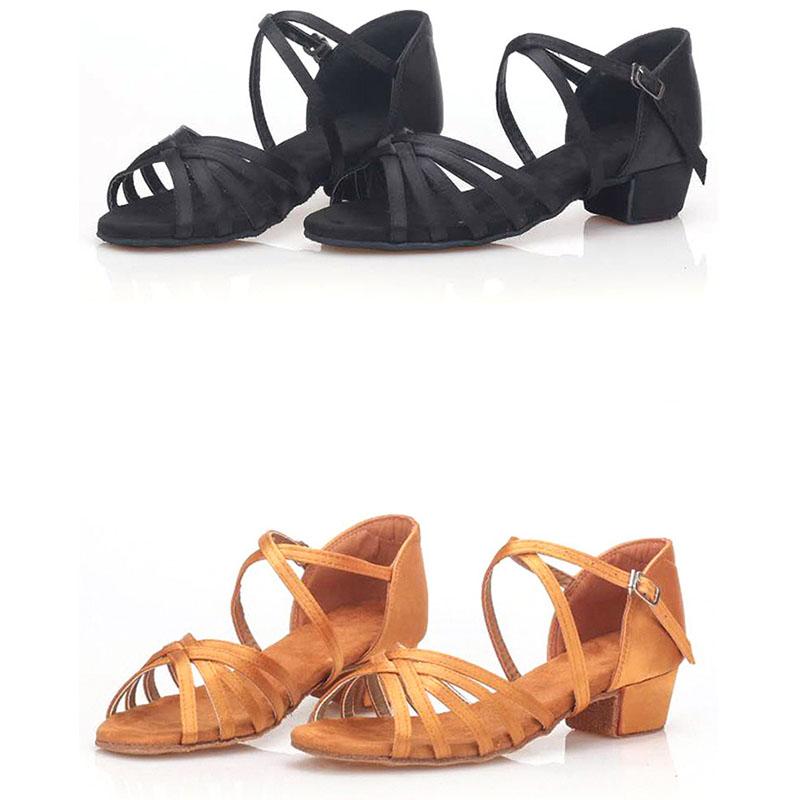 Атласная детская танцевальная обувь для детей, латиноамериканских танцев, сальсы, танго, бальных танцев, каблук 3 см, женские, для девочек, Zapatos Baile Mujer