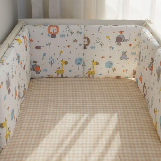 6 шт. подкладок в кроватку для прорезывания зубов 11,8” x 11,8” противоударный бампер для детской кроватки