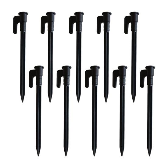 Yousheng 10 шт. Колышек для палатки для кемпинга Сверхпрочный Многофункциональный Для улицы Сад Двор Патио Газон Брезент Навес Ветрозащитный Земляной шип Колышек для палатки