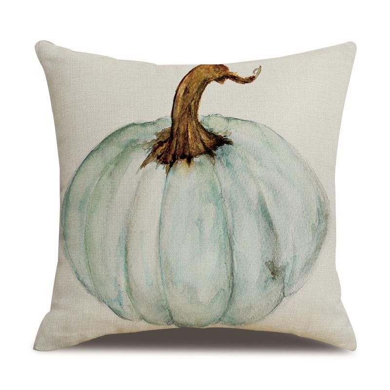 Подушка из льна на День благодарения, осенняя наволочка с принтом тыквы