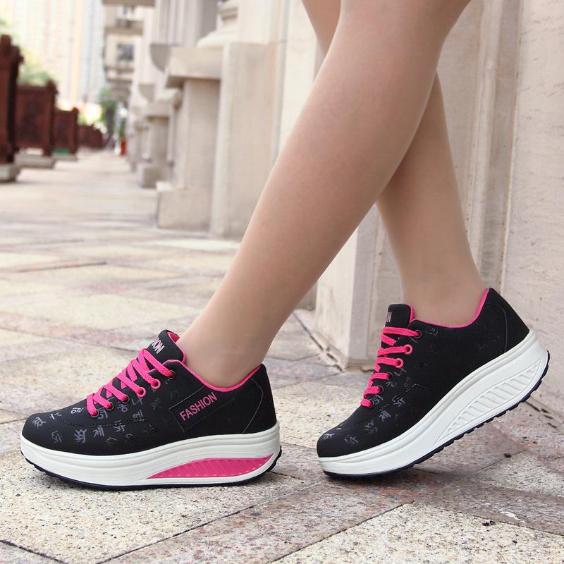 2024 Shoes for Women Autumn Fashion Platform Sneakers Women Plus Size Lacing Casual Sport Shoes Wedge Loafers Zapatos De Mujer