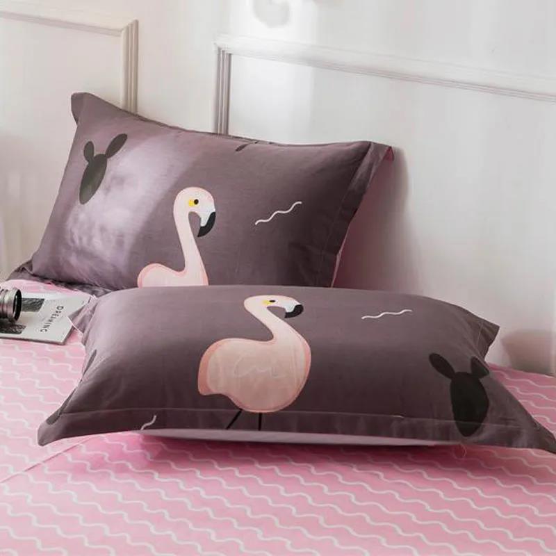 Наволочка, большая одинарная простая мультяшная студенческая подушка для общежития, набор 48*74 см