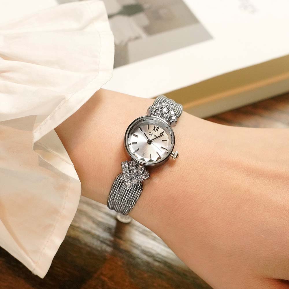 GEDI New Vintage Women's Watch Light Luxury Diamond Dress Women Watches Elegant Temperament Woman Wristwatch