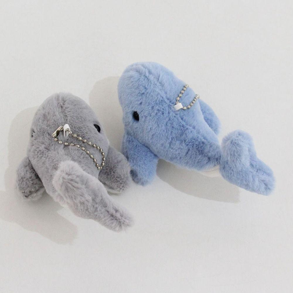 Kawaii Cetacean Подвеска Мультфильм Морской Организм Брелок Модный Плюшевый Брелок Кит Дети