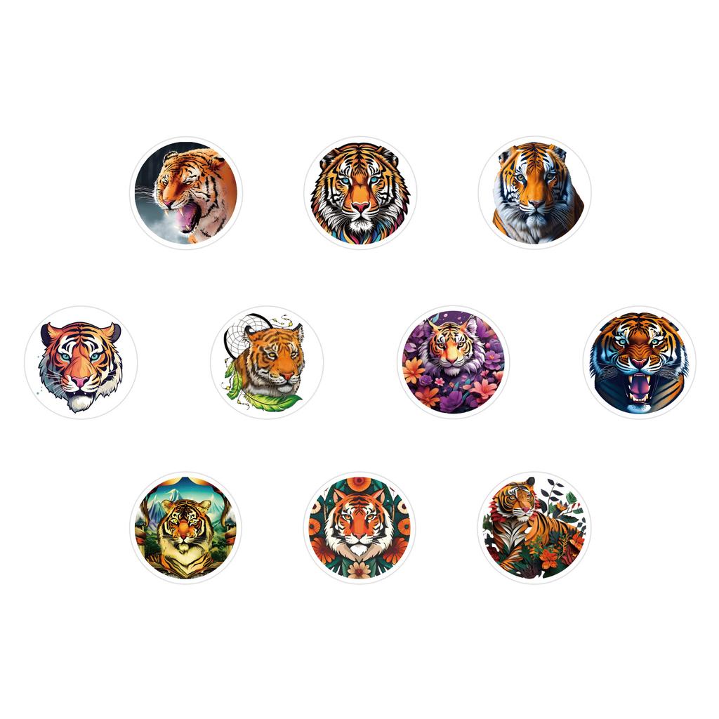 500 наклеек/рулон Наклейки с тигром Наклейки милые детские DIY Чемодан Самокат Чашка для воды Рулонные наклейки