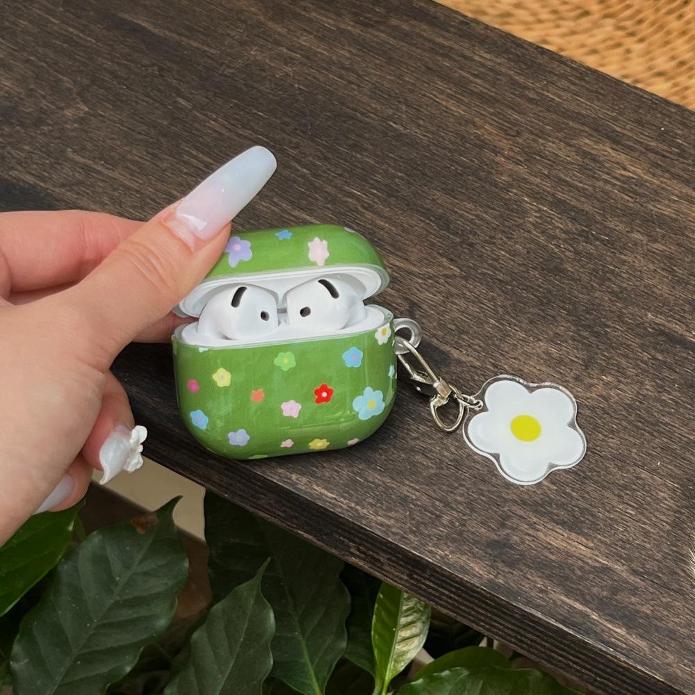 Подходит для Apple AirPods 1 / 1-го поколения, чехол для наушников с маленьким свежим цветком, чехол с персонализированным браслетом для PRO1, защитный чехол для PRO1