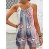 Женские летние повседневные комбинезоны без рукавов на бретелях, эластичные короткие комбинезоны с карманами, сарафан, купальник