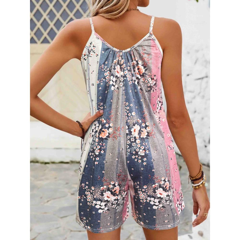 Женские летние повседневные комбинезоны без рукавов на бретелях, эластичные короткие комбинезоны с карманами, сарафан, купальник