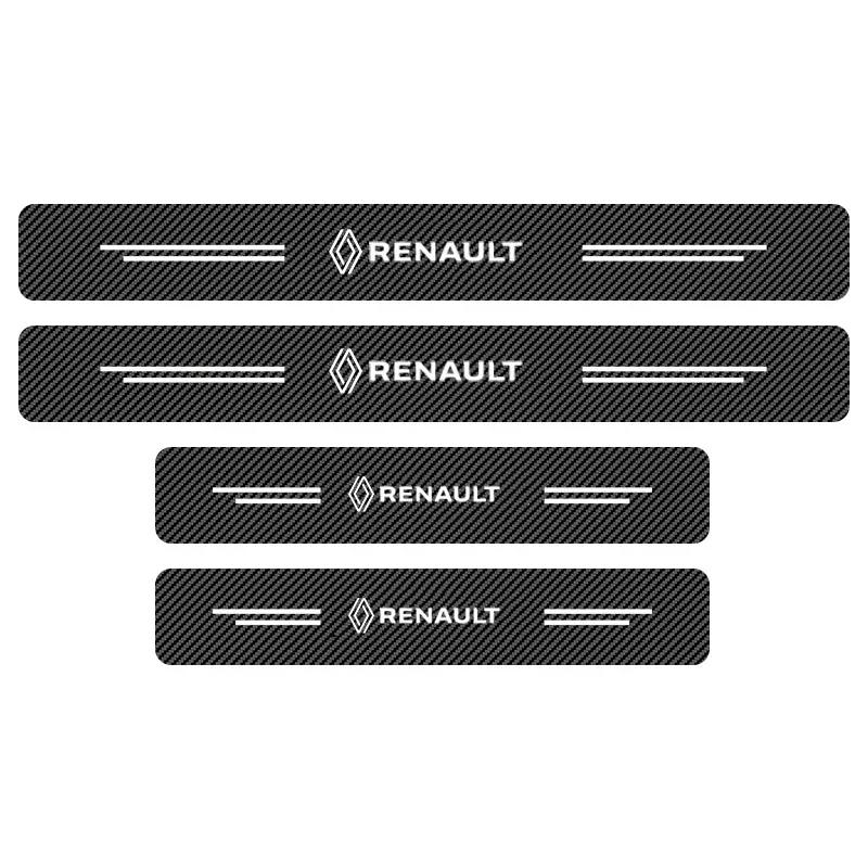 2026 Hot For Renault Interior Stickers For Renault Megane 2 3 4 Twingo Clio Talisman Captur Trafic 4pcs Carbon Fiber Car Sticker Y555