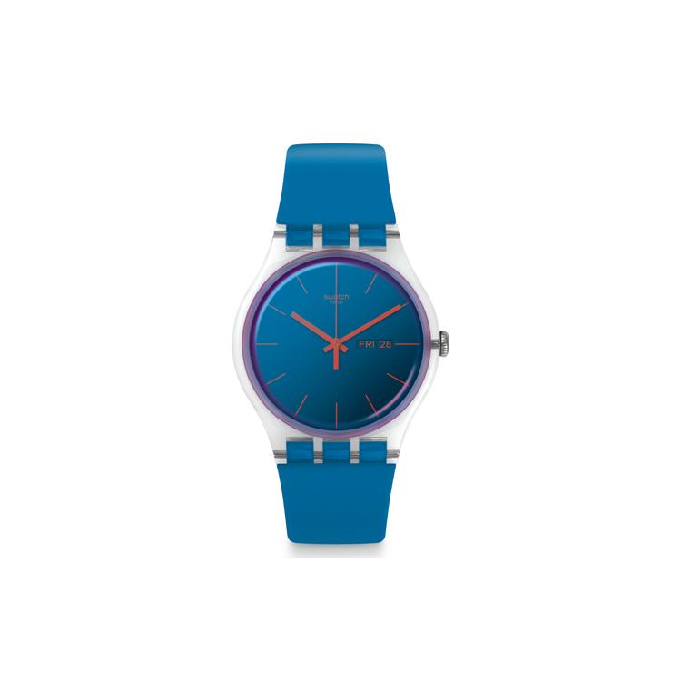 Swatch Унисекс 41 мм Синие часы SUOK711 SUOK711