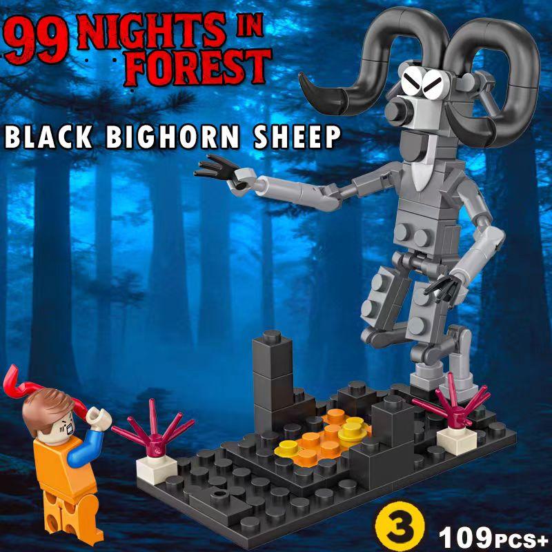 99 Ночей в Лесу Фигурки Игрушка Фигурка Строительный Блок Монстр Олень Сцена Охоты Блоки Коллекция Модель Игрушки для Детей Подарок