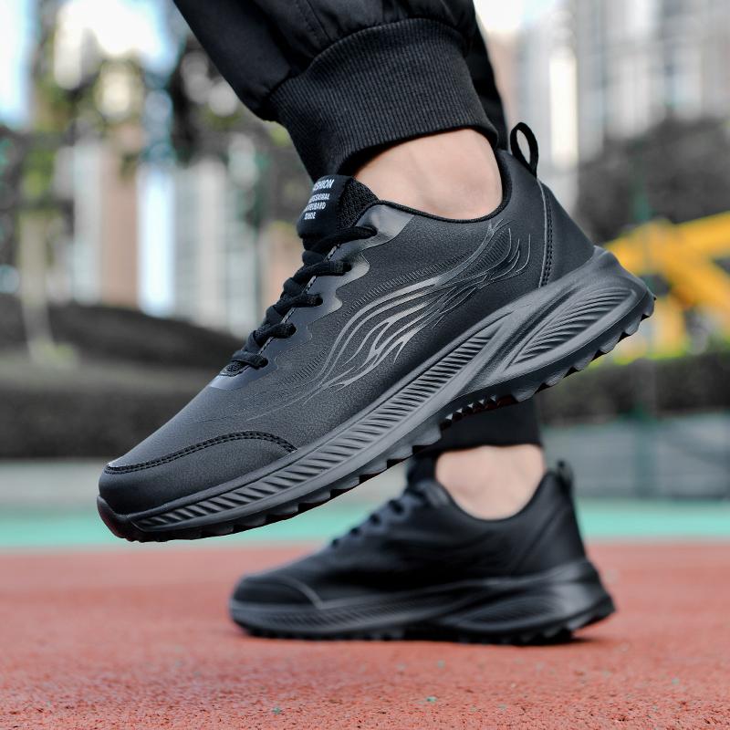 Водонепроницаемая кожаная поверхность Мужские кроссовки для бега Весна Осень Повседневные Легкие Амортизирующие Универсальные Спортивные Кроссовки