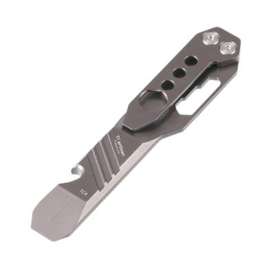 Титановый открыватель для бутылок Artisan EDC Титановый сплав Монтировка EDC Портативный Дорожный Походный Многофункциональный инструмент (черный)