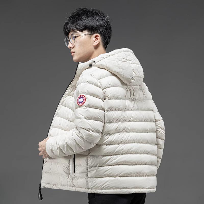 Мужская легкая пуховая куртка с капюшоном Canada Goose - Коллекция Осень/Зима 2025, Повседневная, Спортивная, Универсальная Мода.