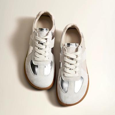 Новая повседневная обувь ретро подошва Оксфорд толстая подошва серебристо-серая цветовая гамма повседневные кеды серебристый старый