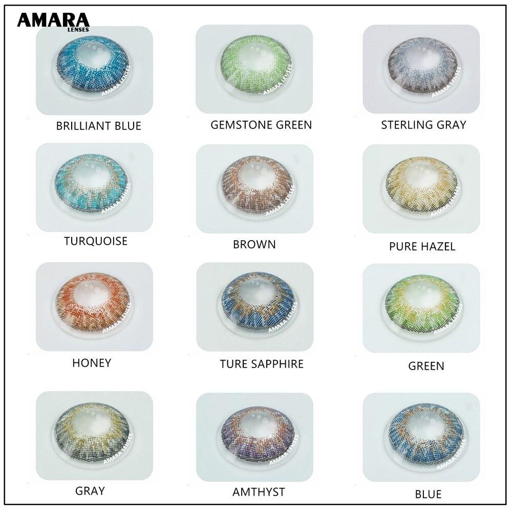 AMARA LENSES 1 пара косметических контактных линз серии 3TONE, цветные линзы для глаз, цветные контактные линзы