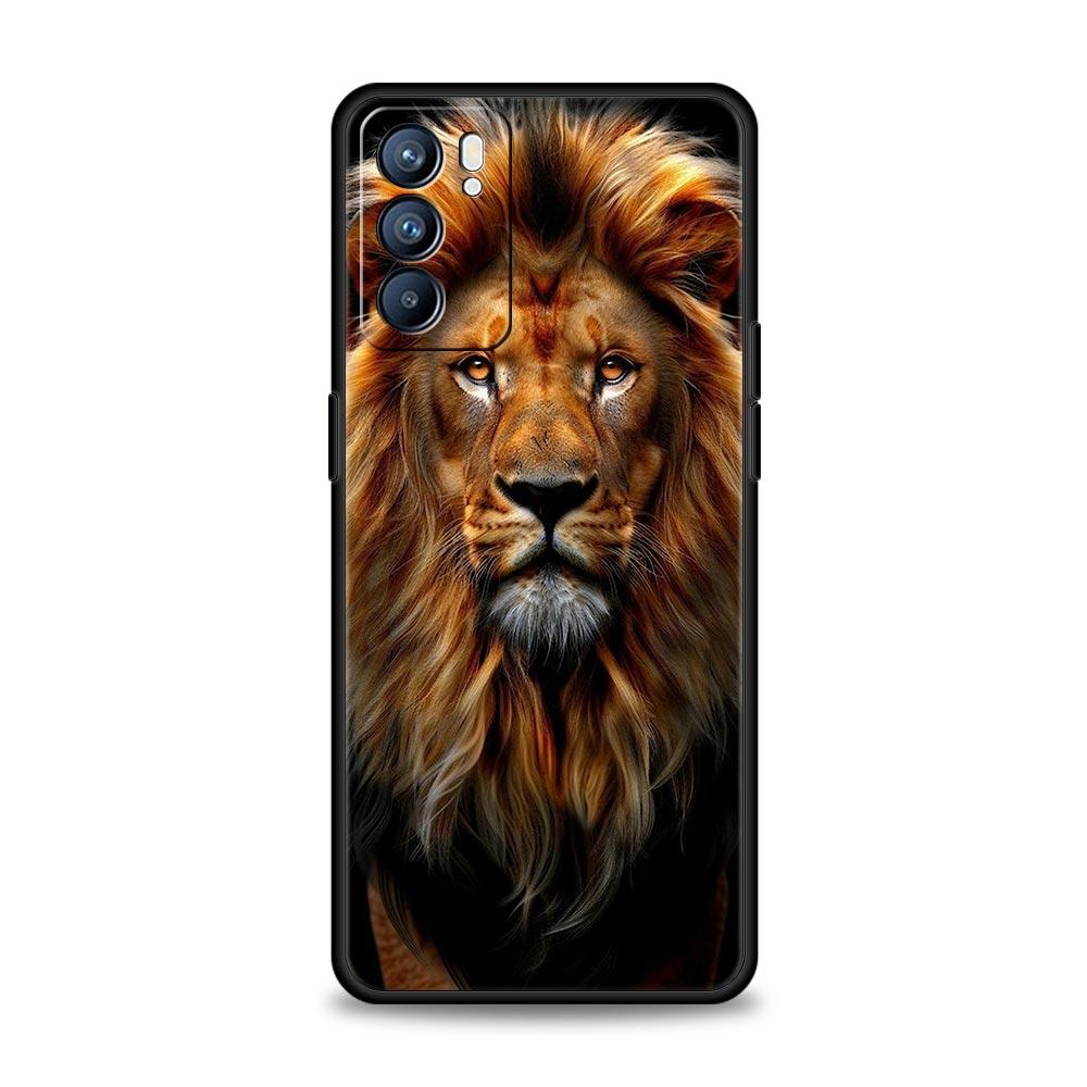 Tigre Wolf Lion Animal Phone Case For Oppo A54 A53 A52 A15 A95 A16 A78 A79 A80 A98 4G Find X5 X6 Reno10 12 13 F Pro 5G Cover