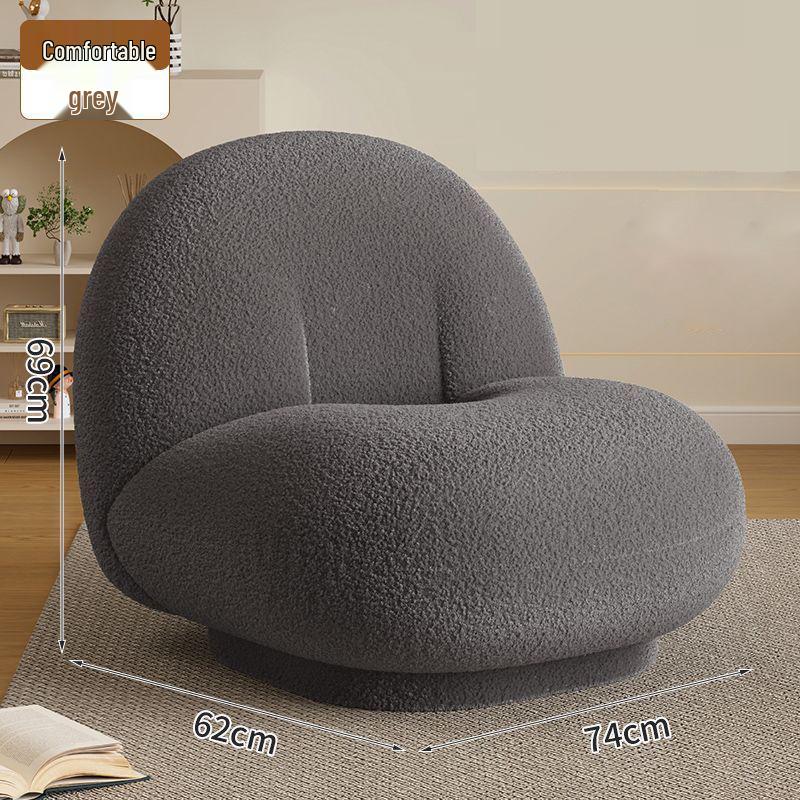 Rotatable Lambswool Leisure Chair - Home Cloud Lazy Sofa for Living Room and Balcony