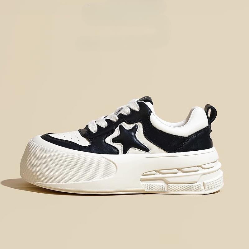 Белые туфли на платформе из натуральной кожи, женская обувь, ранняя весна, новые туфли для увеличения роста, туфли с большой головкой, универсальные повседневные кроссовки