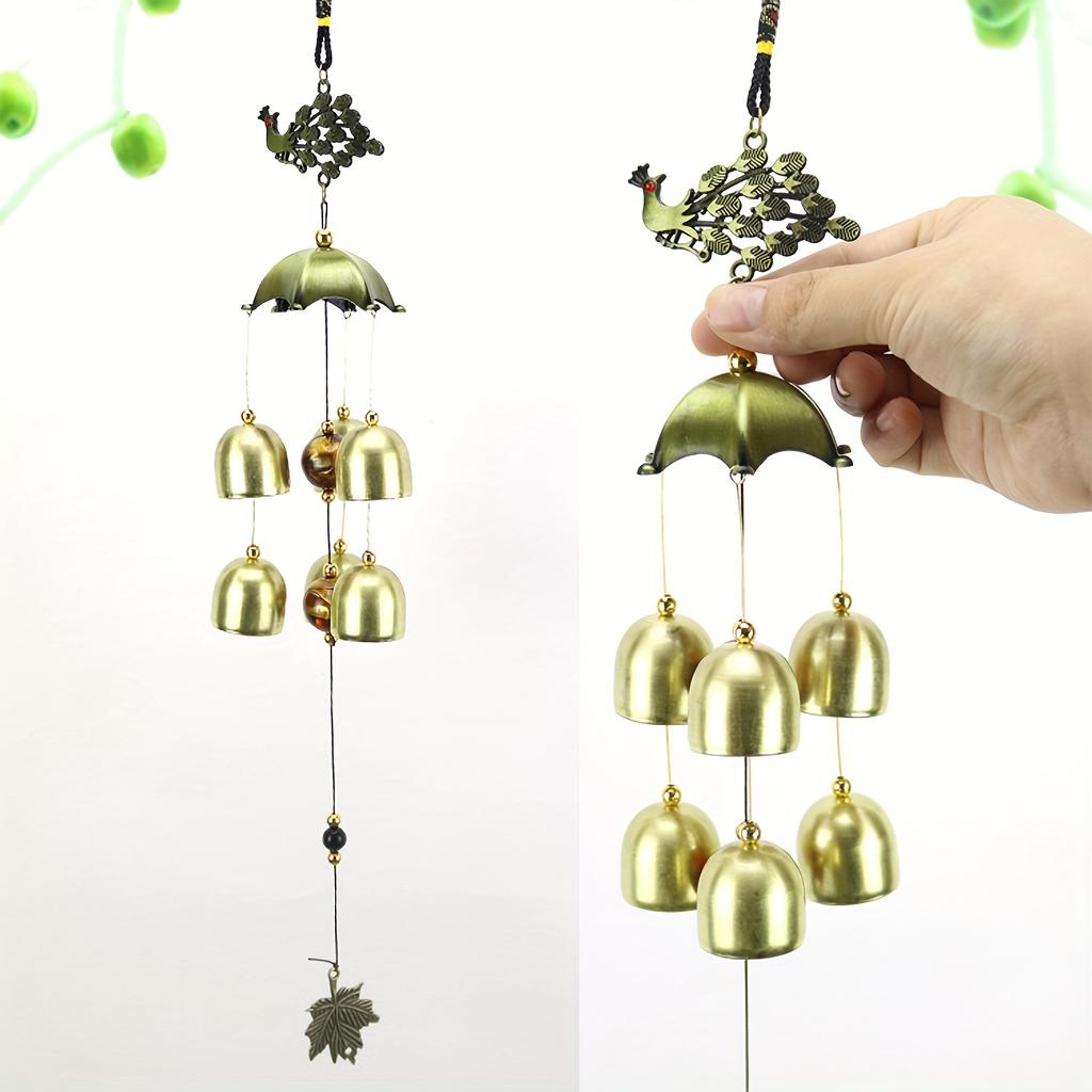Латунные колокольчики ручной работы, глубокий тон, сочувственный подарок для женщин, 1 шт., дверной звон, патио, садовый декор, колокольчики