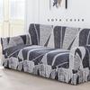1/2/3/4 Seater Printed Sofa Slipcover with Skirt Dustproof Armchair Couch Covers Washable Sofa Protector for Living Room Hotel