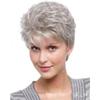 Premium Synthetic Short Grey Wig for Women Natural Wigs with Bangs Mother Gift Soft Old Lady Costume Daily Cosplay Grandma Use