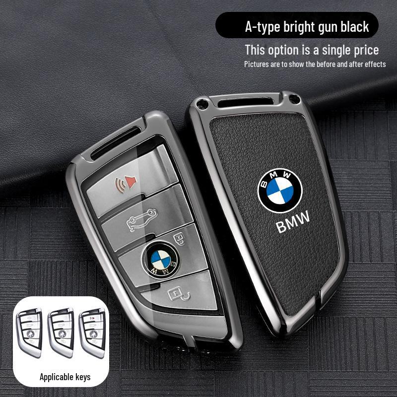 Подходящий чехол для автомобильного ключа для BMW: Совместимо с 5 серией 530L, 3 серией 325Li, 4, 6, 7 сериями, X1, X3, X4, X5, X7 (22 модели)