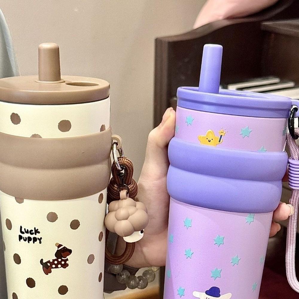 High-Capacity Thermos Water Bottle Stainless Steel Vacuum Cup Portable Insulation Cup Daily Use