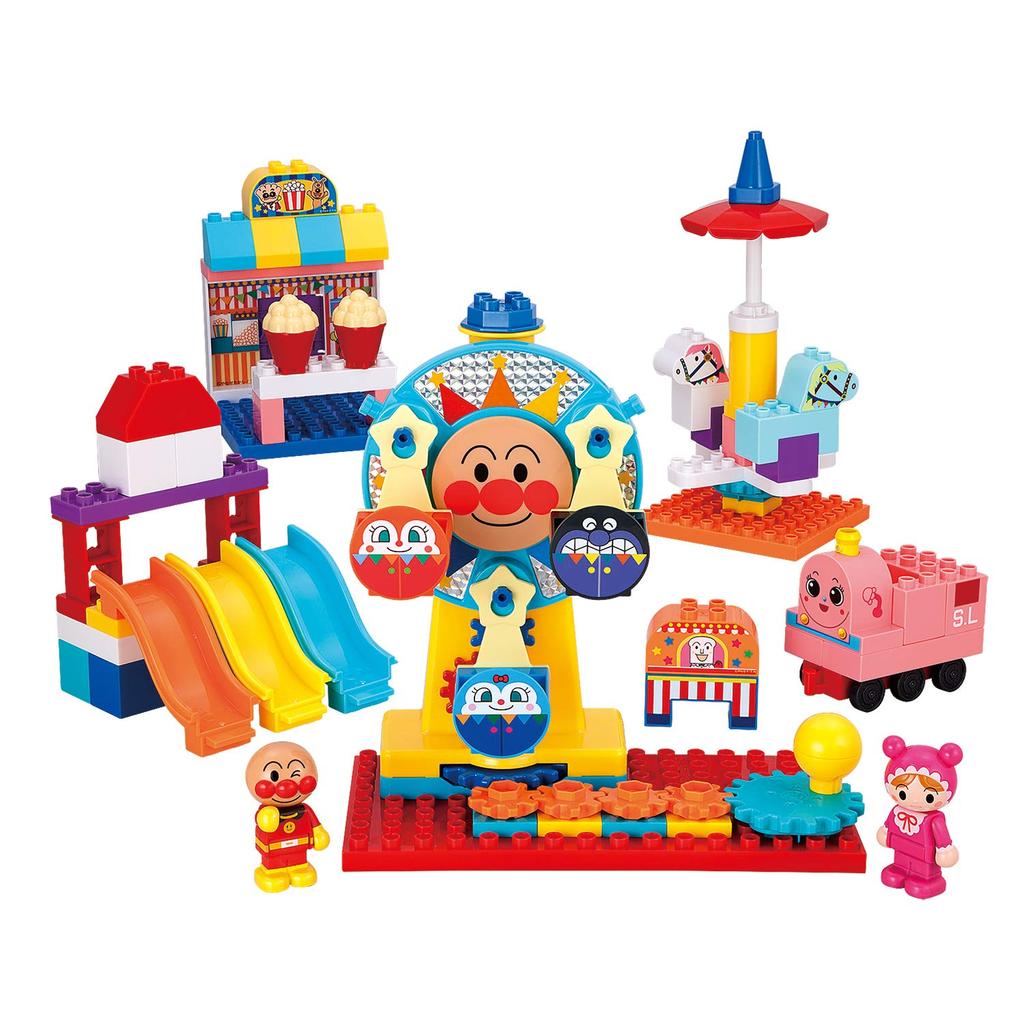 BlockLabo Block Lab Большое колесо обозрения было преобразовано в Anpanman spinning entertainment park block [BANDAI]!