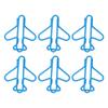 100Pcs Cute Paper Clips Plane Shape Design Covered Wire Bright Color Fancy Paperclips for Scrapbook