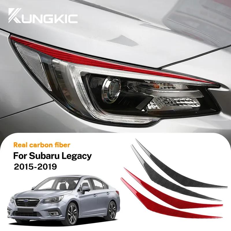 LHD RHD Настоящая мягкая карбоновая наклейка для Subaru Legacy Outback 2015 2016 2017 2018 Декоративная полоска-накладка на фары автомобиля