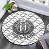 Custom Name Besiktas2 Round Area Rug,Carpet Rug for Living Room Bedroom Sofa Playroom Decor,Non-slip Floor Mat
