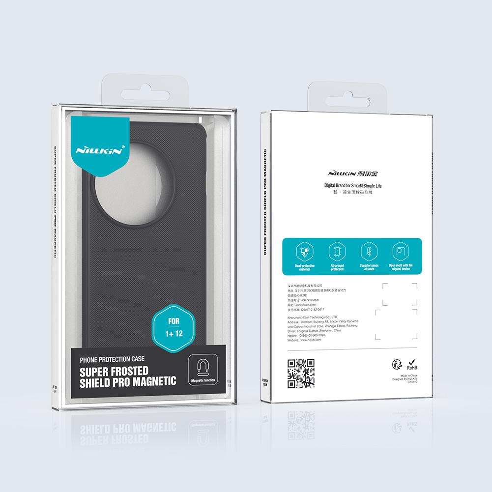 Чехол для телефона One Plus 12 Nillkin Super Frosted Shield Pro, магнитный жесткий ПК + корпус из ТПУ, противоударная задняя крышка для OnePlus 12