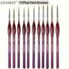 11pcs Detail Brush Set, Triangle Handle Micro Brush, Acrylic Painting Art Brush, Model Oil Painting, Digital Painting Set