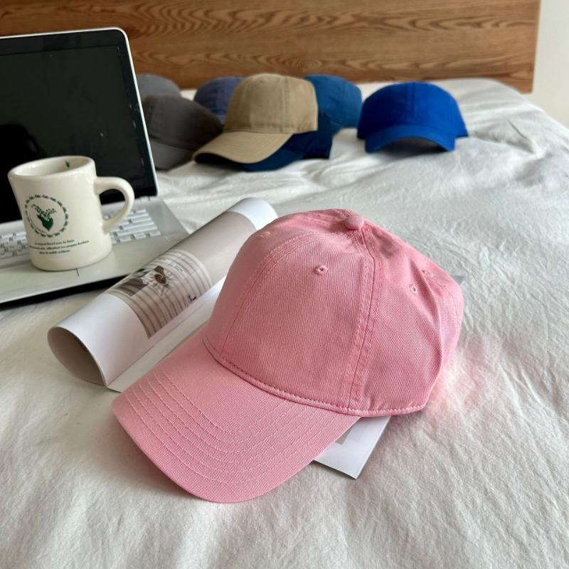 Hat Female Simple Solid Color Casual Versatile Soft Top Baseball Cap Couple Baseball Cap Male Face Small Cap