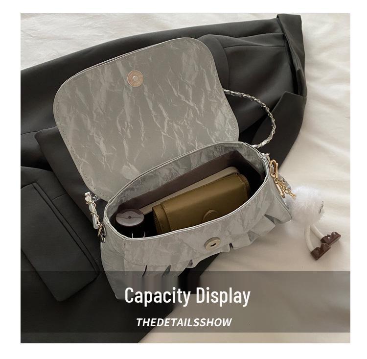 Женская летняя сумка через плечо на цепочке в форме облака, нишевый дизайн, 2025