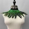 Cosplay Women Sexy Natural Feather Feather Choker Lace Fake Collar Punk Cape Shawl