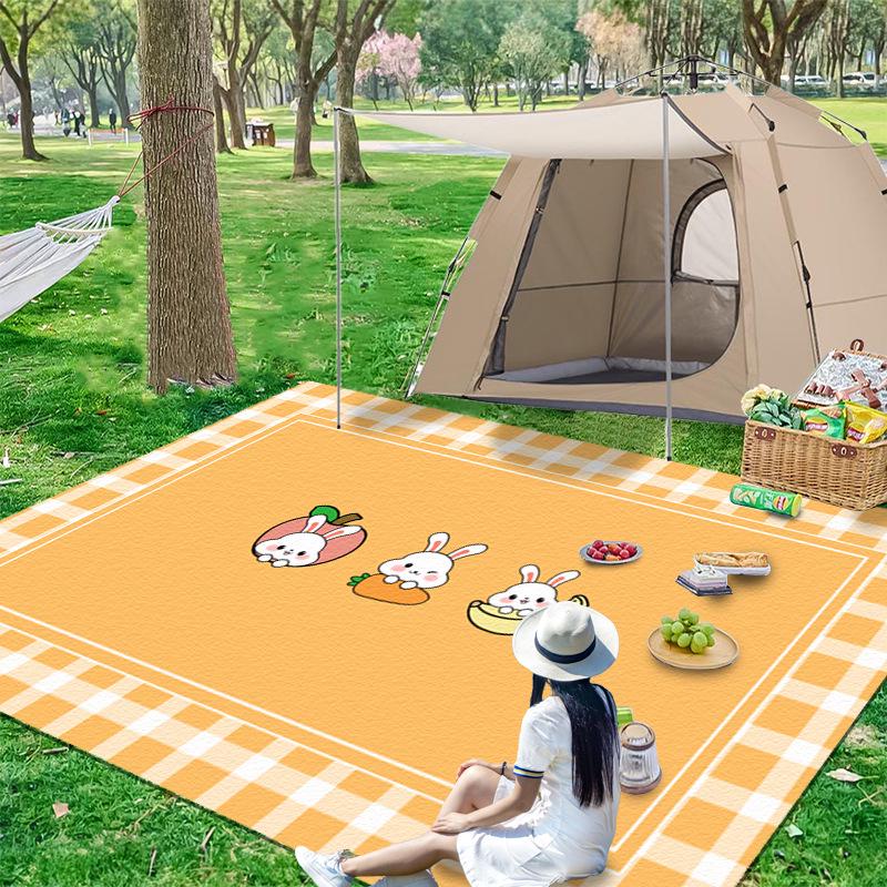 Водонепроницаемый утолщенный коврик для пикника: Портативный влагостойкий коврик для кемпинга и палатки