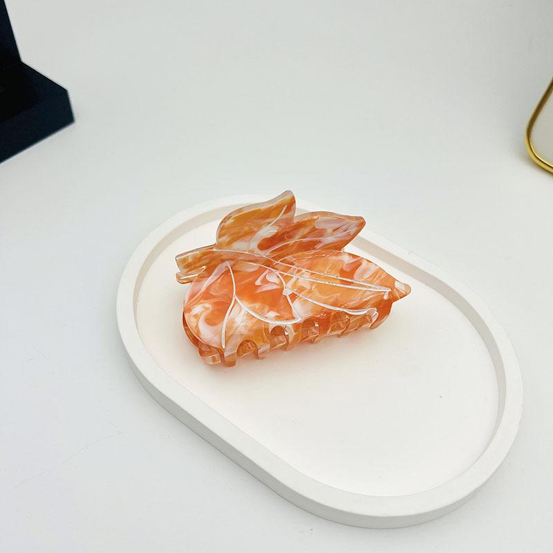 1 шт. Новый кленовый лист коготь, Интернет-знаменитость, Деревенский стиль, Милый, Сладкий, Элегантный, Универсальный, Заколка-клипса для волос 'Акула'