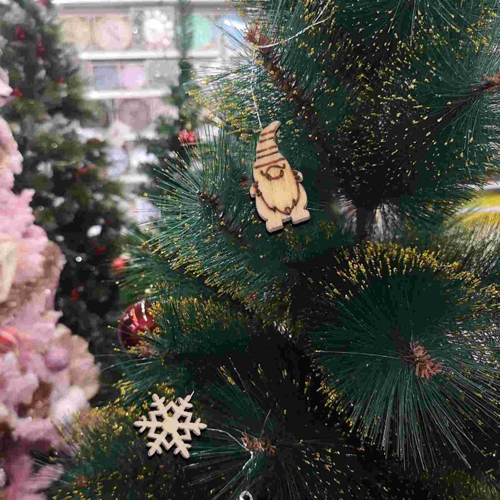 300 шт. Рождественские деревянные щепки, ломтики, деревянные вырезки, многоцелевые незаконченные поделки, аксессуары для елки своими руками