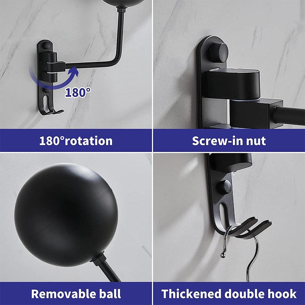 Motorcycle Helmet Rack Wall Mount Holder 180 Degree Rotation Metal Bike Helmet Holder Mount Bicycle Helmet Display Hanger Stand