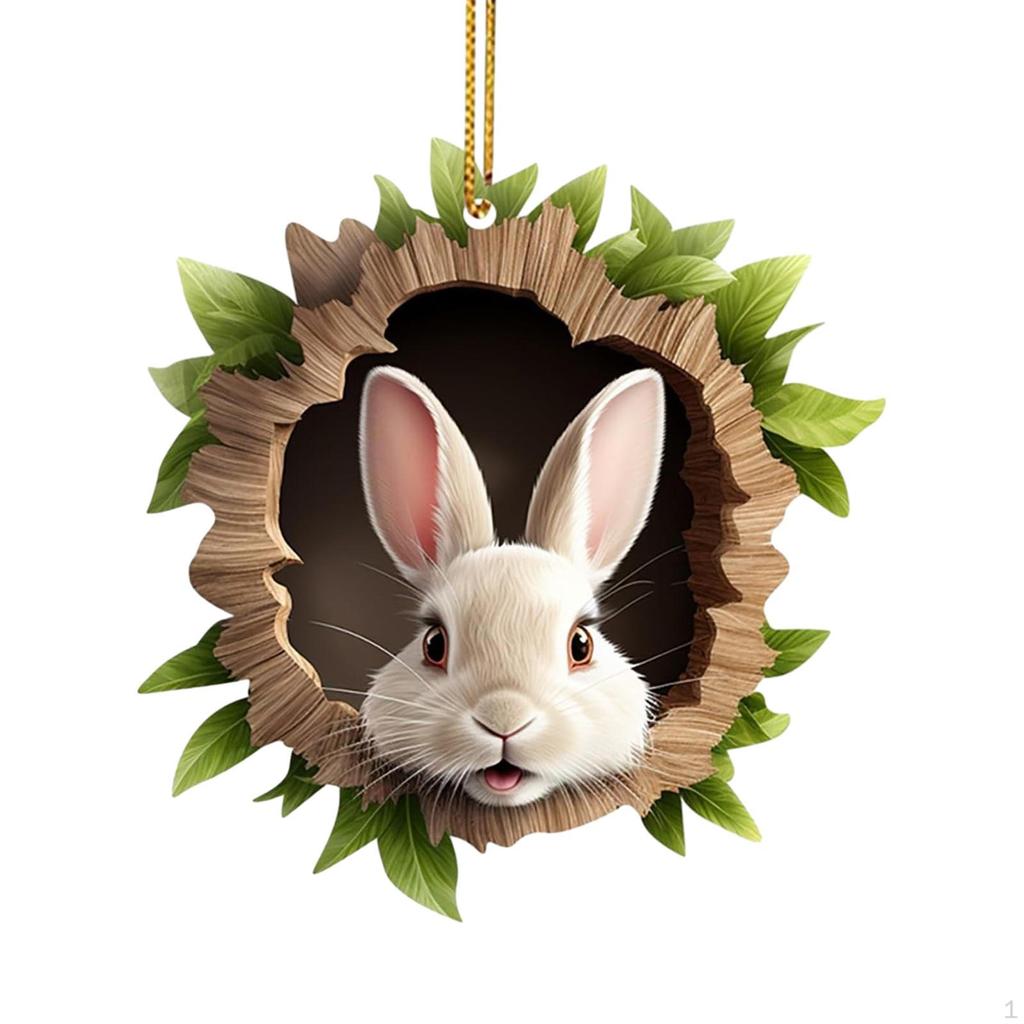 Подвеска «Пасхальный кролик», подвесной знак, акриловый «сделай сам», пасхальный венок, украшение для вечеринки